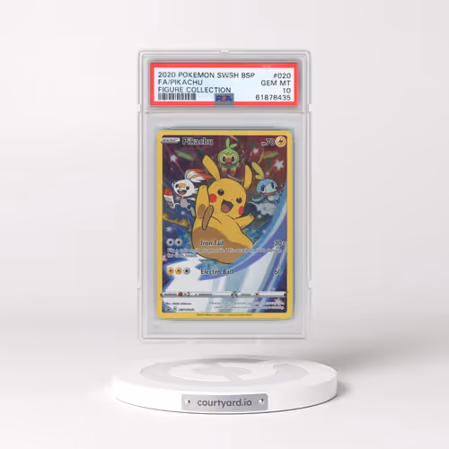 2020 Pokémon Swsh Black Star Promo #020 Pikachu - Full Art Figure Collection (PSA 10 GEM MINT)