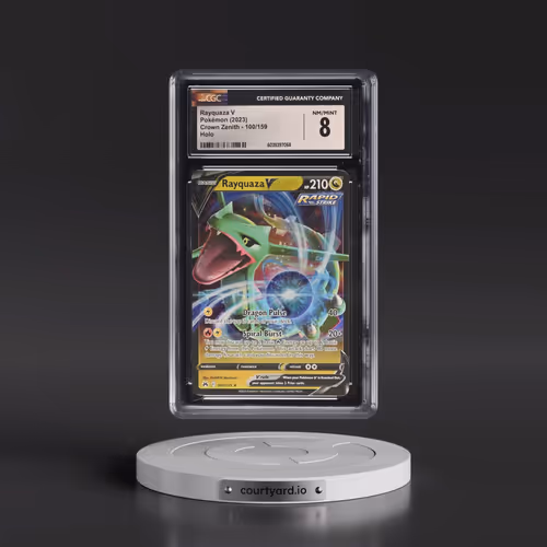 2023 Crown Zenith #100/159 Rayquaza V - Holo (CGC 8 NM-MT)