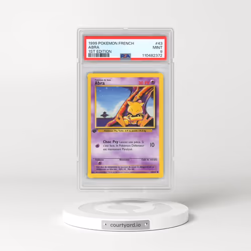 1999 Pokémon #43 Abra - 1st Edition (PSA 9 MINT)
