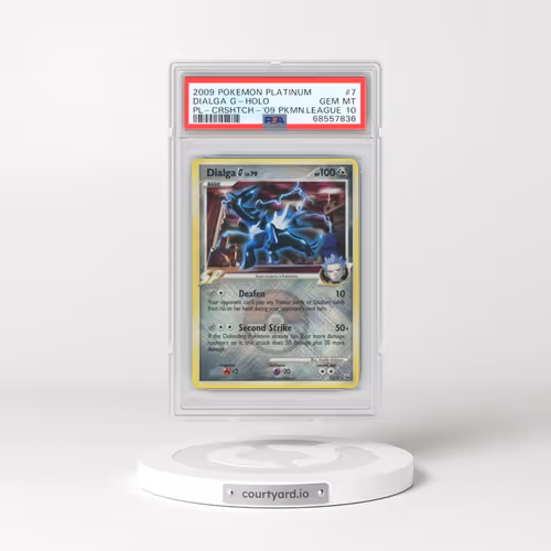 2009 Pokémon Platinum #7 Dialga G - Holo Crosshatch-2009 Pokemon League (PSA 10 GEM MINT)