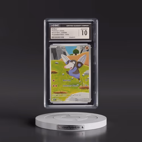 2025 Pokémon Blk EN-Black Bolt #124 Drilbur - Illustration Rare (CGC 10 GEM MINT)