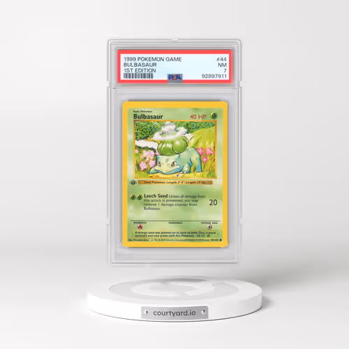 1999 Pokémon Game #44 Bulbasaur - 1st Edition (PSA 7 NM)