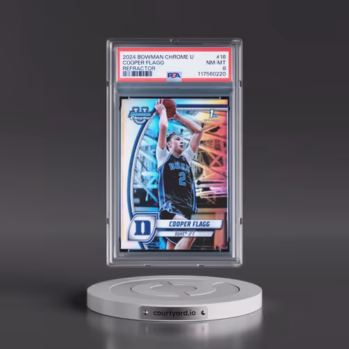 2024 Bowman Chrome University #16 Cooper Flagg - Refractor (PSA 8 NM-MT)