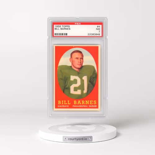 1958 Topps #4 Bill Barnes (PSA 7 NM)