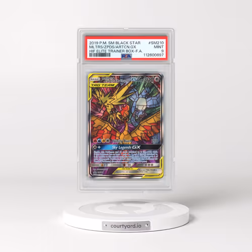 2019 Pokémon SM Black Star Promo #SM210 Moltres & Zapdos & Articuno GX - Holo Full Art Hidden Fates