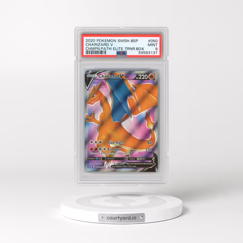 2020 Pokémon Swsh Black Star Promo #050 Charizard V - Holo Champion's Path Elite Trainer Box (PSA 9 MINT)
