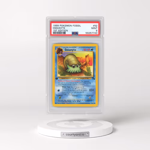 1999 Pokémon Fossil #52 Omanyte - 1st Edition (PSA 9 MINT)