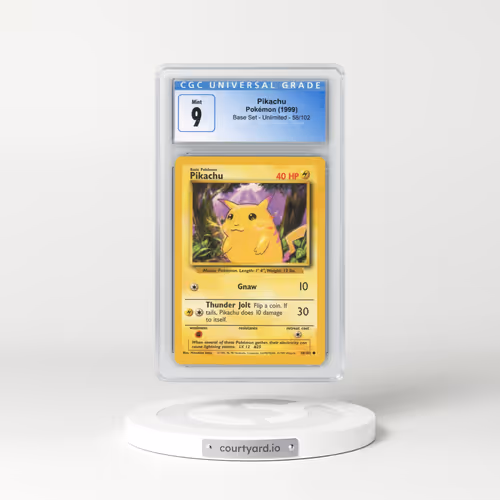 1999 Base Set #58/102 Pikachu - Yellow Cheeks (CGC 9 MINT)