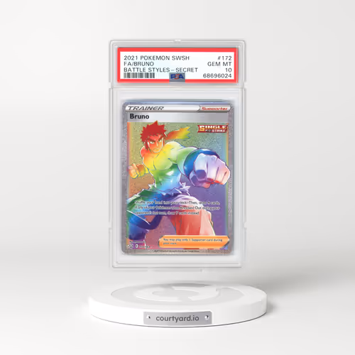 2021 Pokémon Sword & Shield Battle Styles #172 Bruno - Full Art Secret (PSA 10 GEM MINT)