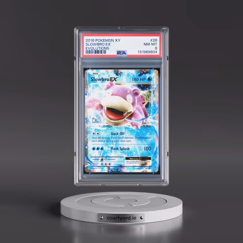 2016 Pokémon XY Evolutions #26 Slowbro EX - Holo (PSA 8 NM-MT)