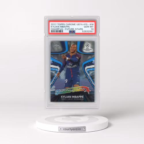 2017 Topps Chrome UEFA Champions League Future Stars #FS-KM Kylian Mbappe (PSA 10 GEM MINT)