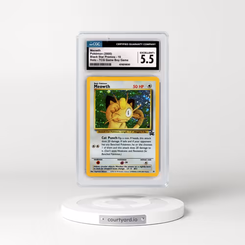 1999 Black Star Promos #10 Meowth - Holo TCG Game Boy Game (CGC 5.5 EX+)