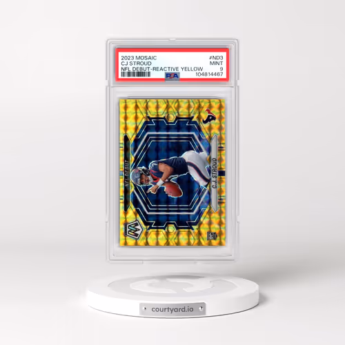 2023 Panini Mosaic NFL Debut #ND3 CJ Stroud - Reactive Yellow (PSA 9 MINT)