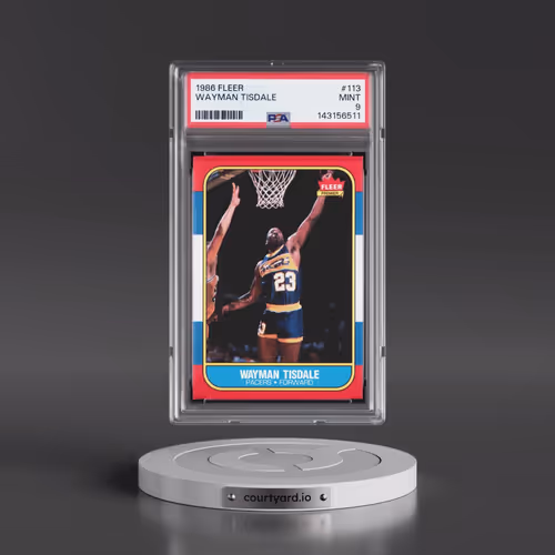 1986 Fleer #113 Wayman Tisdale (PSA 9 MINT)
