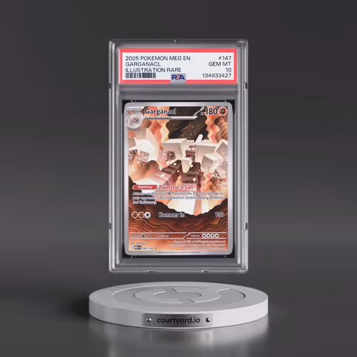 2025 Pokémon Meg EN-Mega Evolution #147 Garganacl - Illustration Rare (PSA 10 GEM MINT)