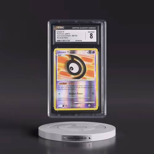 2007 Diamond & Pearl #68/130 Unown D - Reverse Holo (CGC 8 NM-MT)