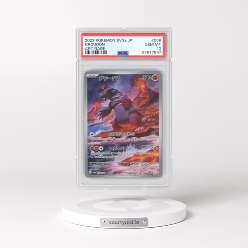 2023 Pokémon Sv3a-Raging Surf #069 Groudon - Art Rare (PSA 10 GEM MINT)