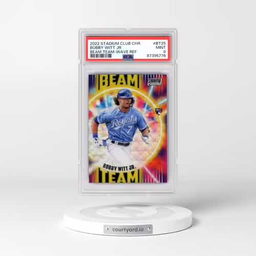 2022 Topps Stadium Club Chrome Beam Team #BT25 Bobby Witt Jr - Wave Refractor (PSA 9 MINT)