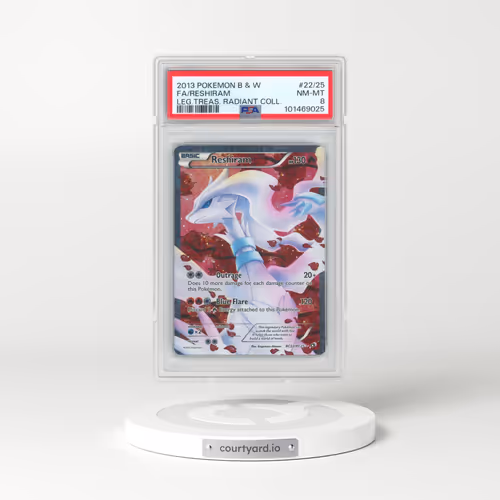 2013 Pokémon Black & White Legendary Treasures Radiant Collection #22/25 Reshiram - Full Art (PSA 8 NM-MT)