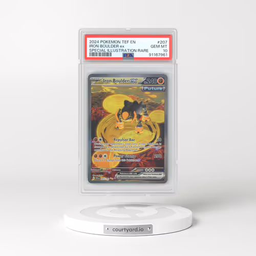 2024 Pokémon Tef EN-Temporal Forces #207 Iron Boulder EX - Holo Special Illustration Rare (PSA 10 GEM MINT)