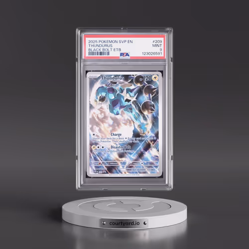 2025 Pokémon Svp EN-SV Black Star Promo #209 Thundurus - Black Bolt Elite Trainer Box (PSA 9 MINT)