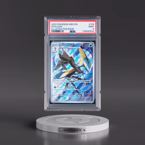 2025 Pokémon Meg EN-Mega Evolution #142 Inteleon - Illustration Rare (PSA 9 MINT)