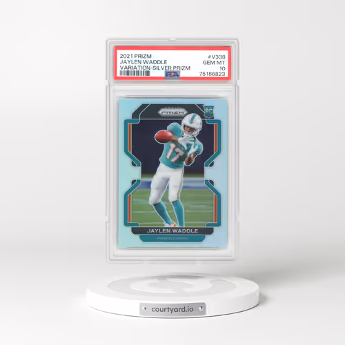 2021 Panini Prizm #V338 Jaylen Waddle - Variation-Silver Prizm (PSA 10 GEM MINT)