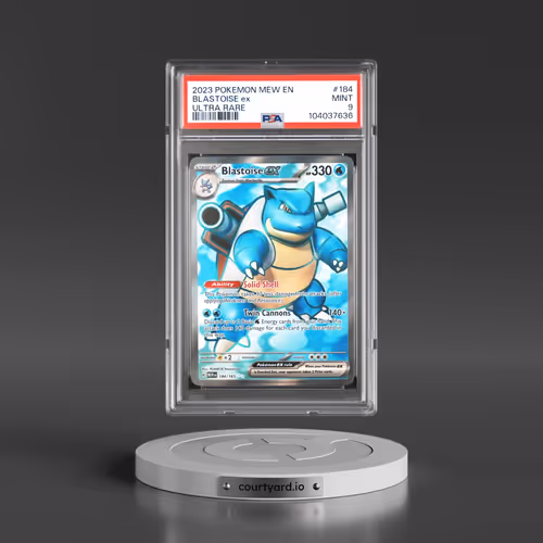 2023 Pokémon Mew EN-151 #184 Blastoise EX - Holo Ultra Rare (PSA 9 MINT)