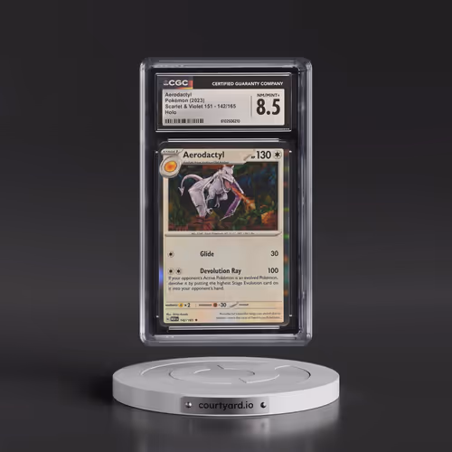 2023 Scarlet & Violet 151 - MEW EN #142/165 Aerodactyl - Holo (CGC 8.5 NM-MT+)