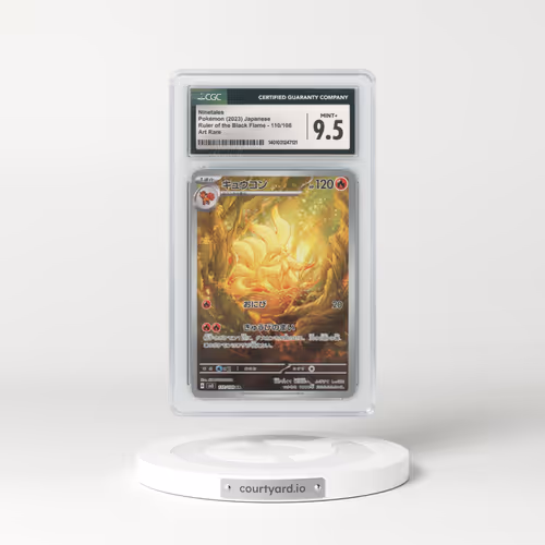 2023 Japanese Ruler of the Black Flame #110 Ninetales - Full Art Holo (CGC 9.5 MINT+)