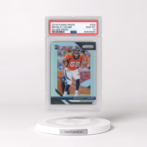 2018 Panini Prizm #204 Bradley Chubb - Silver Prizm (PSA 10 GEM MINT)