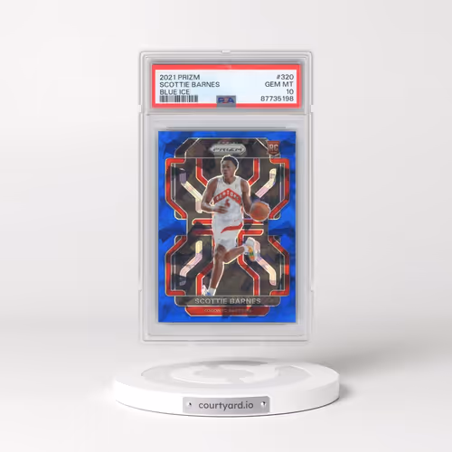 2021 Panini Prizm #320 Scottie Barnes - Blue Ice (PSA 10 GEM MINT)