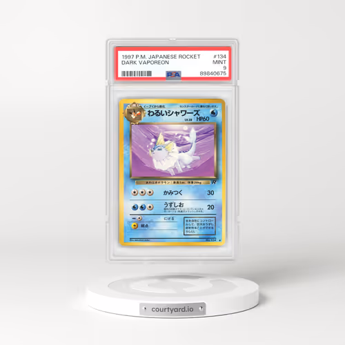 1997 Rocket Gang #134 Dark Vaporeon (PSA 9 MINT)