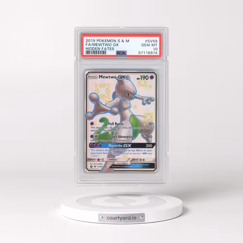 2019 Pokémon Sun & Moon Hidden Fates #SV59 Mewtwo GX - Holo Full Art (PSA 10 GEM MINT)