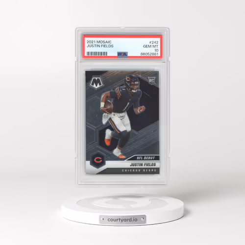 2021 Panini Mosaic #242 Justin Fields (PSA 10 GEM MINT)