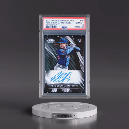2024 Topps Chrome Black Autographs #PC Pete Crow-Armstrong (PSA 10 GEM MINT)