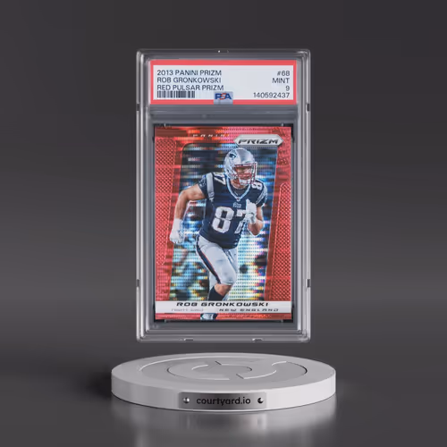 2013 Panini Prizm #68 Rob Gronkowski - Red Pulsar Prizm (PSA 9 MINT)