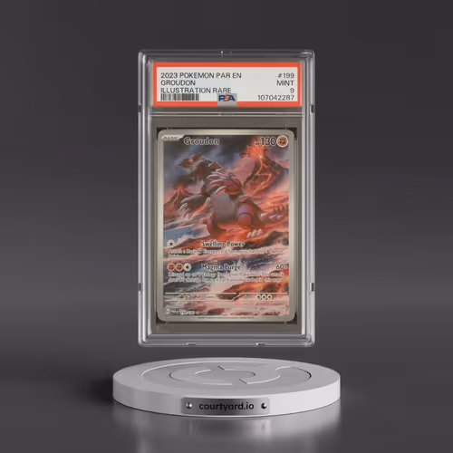 2023 Pokémon Par EN-Paradox Rift #199 Groudon - Illustration Rare (PSA 9 MINT)
