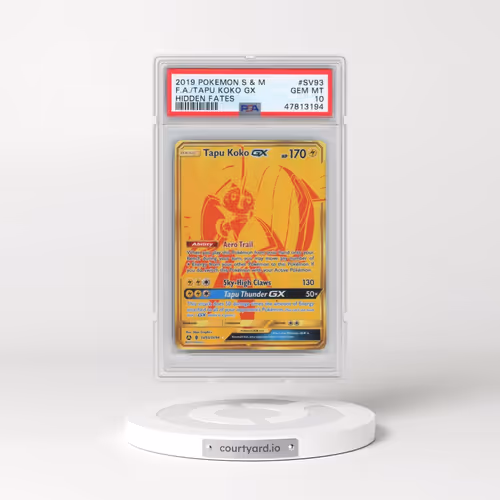 2019 Pokémon Sun & Moon Hidden Fates #SV93 Tapu Koko GX - Holo Full Art (PSA 10 GEM MINT)