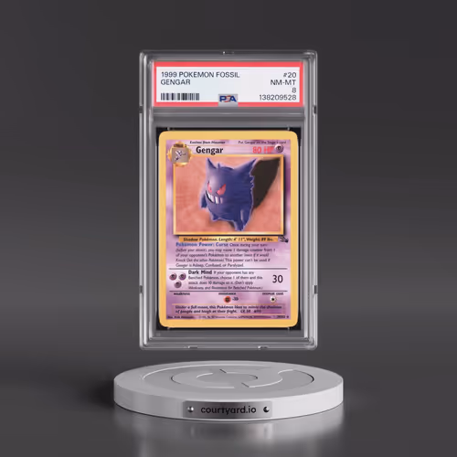 1999 Pokémon Fossil #20 Gengar (PSA 8 NM-MT)