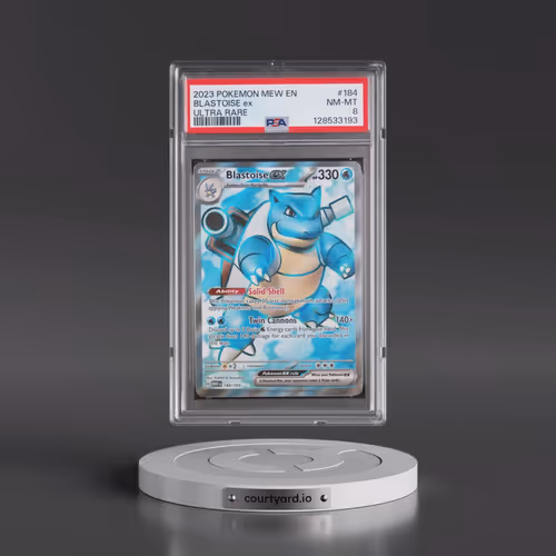2023 Pokémon Mew EN-151 #184 Blastoise EX - Holo Ultra Rare (PSA 8 NM-MT)