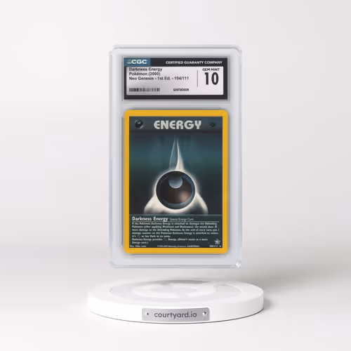 2000 Neo Genesis #104/111 Darkness Energy - 1st Edition (CGC 10 GEM MINT)