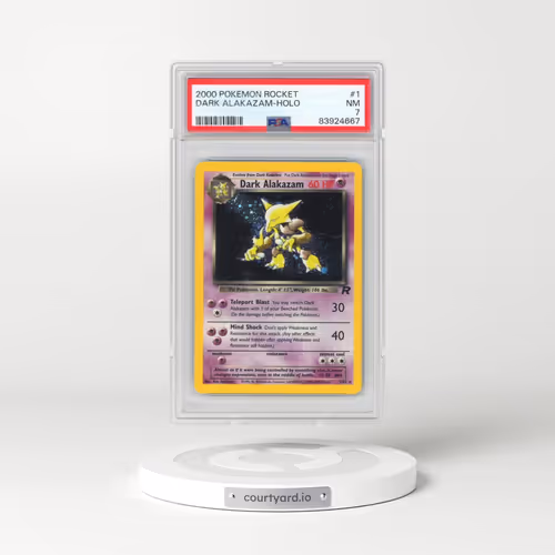 2000 Pokémon Rocket #1 Dark Alakazam - Holo (PSA 7 NM)
