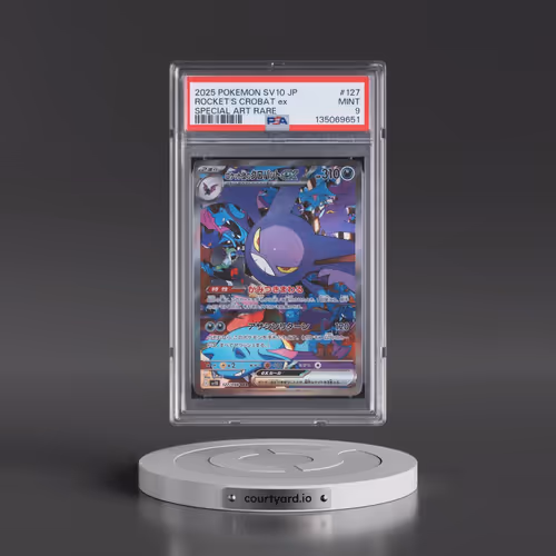 2025 Pokémon SV10-Glory of Team Rocket #127 Team Rocket's Crobat EX - Holo Special Art Rare (PSA 9 M