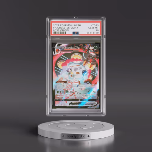 2022 Pokémon Sword & Shield Lost Origin #TG13 Orbeetle Vmax - Full Art (PSA 10 GEM MINT)