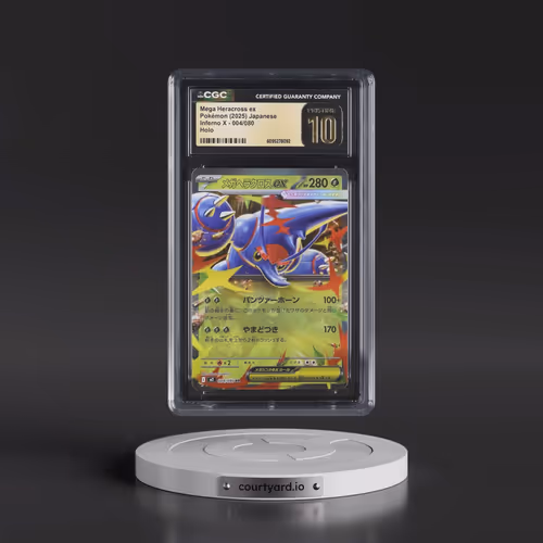 2025 Inferno X - M2 #004/080 Mega Heracross ex - Holo (CGC 10 PRISTINE)