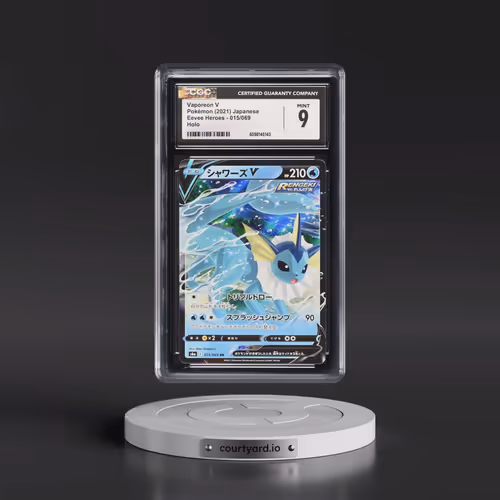 2021 Eevee Heroes #015/069 Vaporeon V - Holo (CGC 9 MINT)