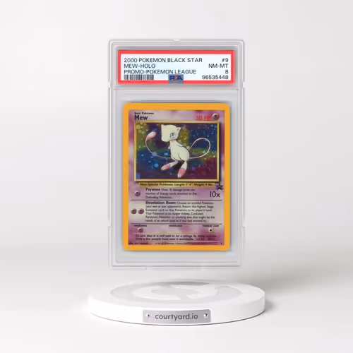 2000 Pokémon Promo Black Star #9 Mew - Holo Pokemon League (PSA 8 NM-MT)