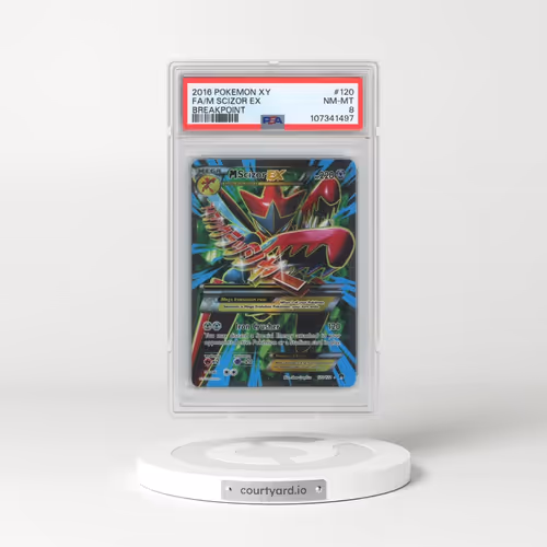 2016 Pokémon XY Breakpoint #120 M Scizor EX - Holo Full Art (PSA 8 NM-MT)