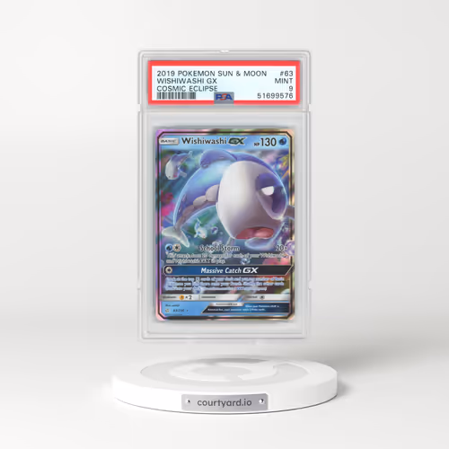 2019 Cosmic Eclipse #63 Wishiwashi GX - Full Art Holo (PSA 9 MINT)